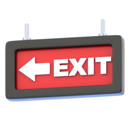 Fire Exit Sign  3D Icon