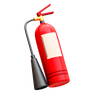 hand fire extinguisher 3d illustration