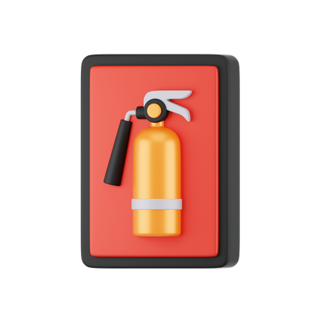 Fire Extinguisher Sign  3D Icon