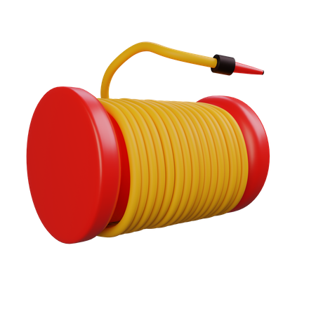 Fire Fighter Hose Pipe  3D Icon