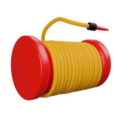 Fire Fighter Hose Pipe  3D Illustration