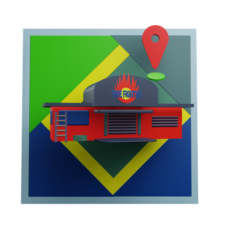 Fire Fighter Location  3D Icon