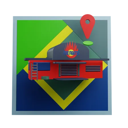 Fire Fighter Location  3D Icon