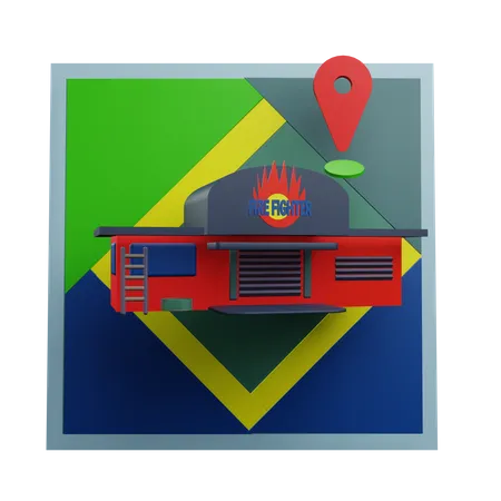 Fire Fighter Location 3D Icon