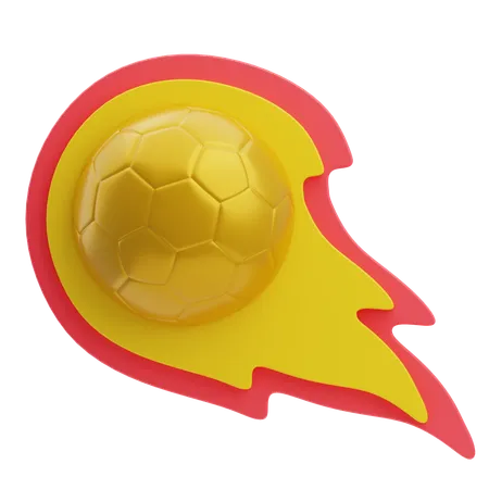 Fire Football  3D Icon