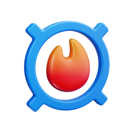 Fire Goal  3D Icon