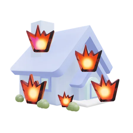 화재 보험  3D Icon