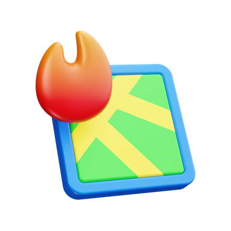 Fire Location  3D Icon