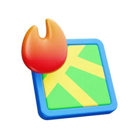 Fire Location  3D Icon