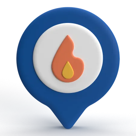 Fire Location  3D Icon