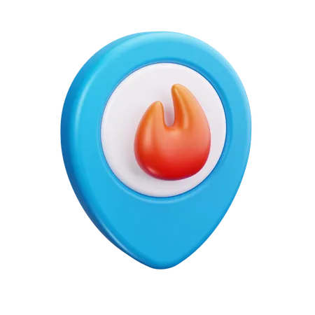 Fire Location  3D Icon