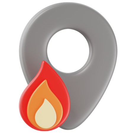 Fire Location  3D Icon