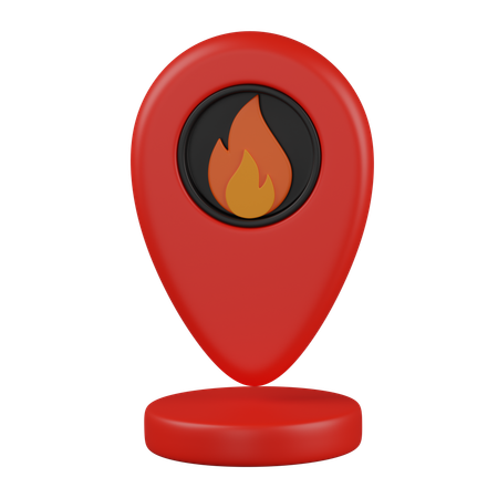 Fire Location  3D Icon