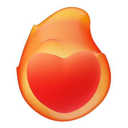 Fire love  3D Icon