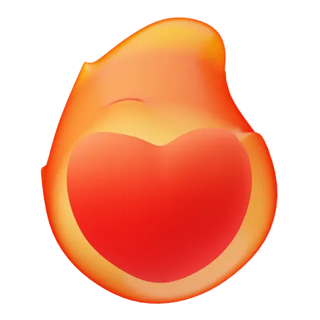 Fire love  3D Icon