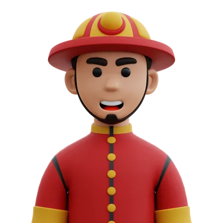 Fire Man  3D Icon