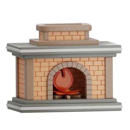 Fire Place  3D Icon