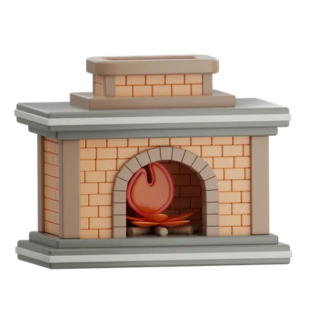 Fire Place  3D Icon