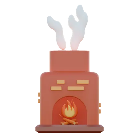Fire Place 3D Icon