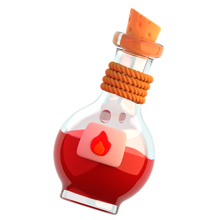 Fire Potion  3D Icon