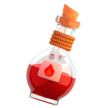 Fire Potion  3D Icon
