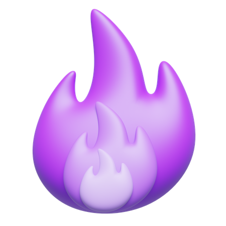 Fire Purple  3D Icon