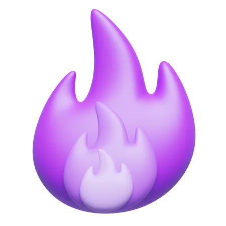 Fire Purple  3D Icon