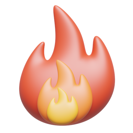 Fire red  3D Icon