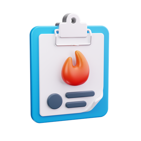 火災報告  3D Icon