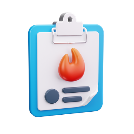 Fire Report  3D Icon