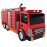 fire rescue truck emoji 3d