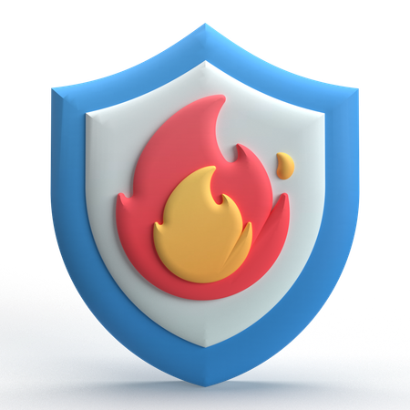 Fire Security  3D Icon