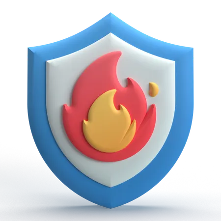 Fire Security  3D Icon