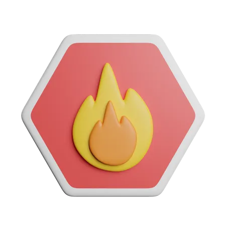 Fire Sign  3D Icon