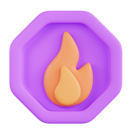 Fire Sign  3D Icon