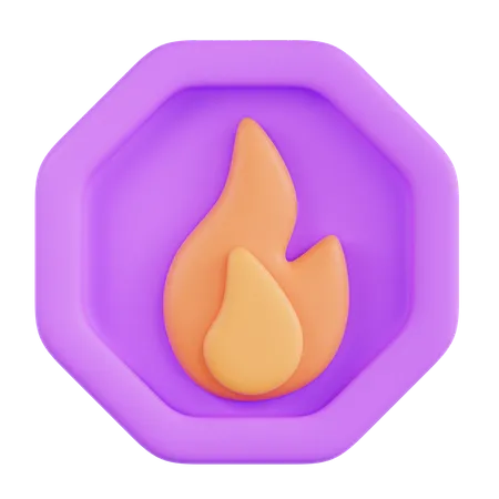 Fire Sign  3D Icon