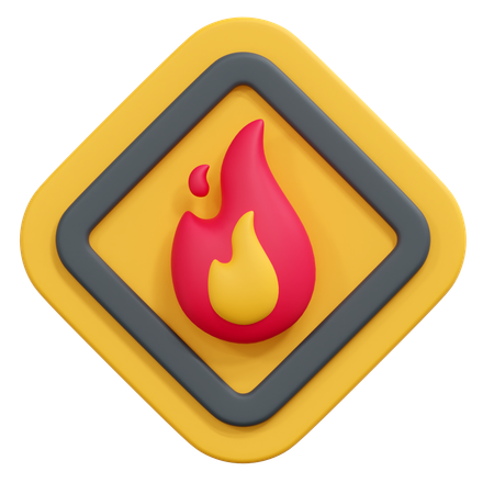 Fire sign  3D Icon