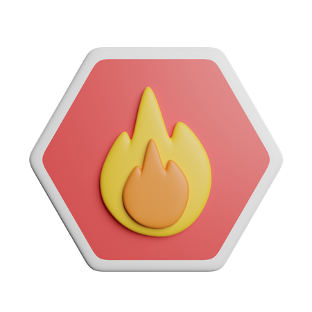 Fire Sign  3D Icon