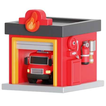 消防署  3D Icon