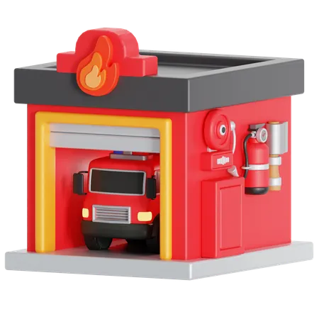 消防署  3D Icon