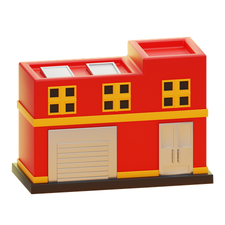 消防署  3D Icon
