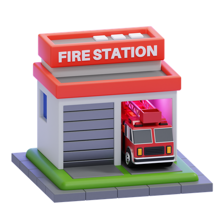消防署  3D Icon