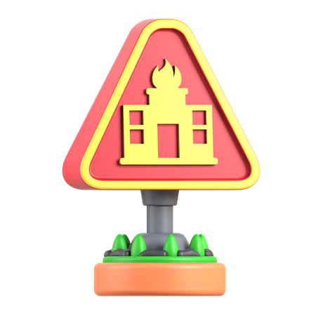 Fire Station  3D Icon
