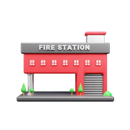 Fire Station  3D Icon