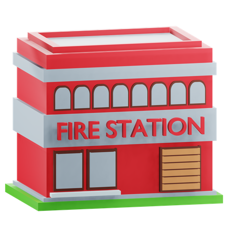 Fire Station  3D Icon