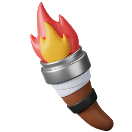 Fire Torch  3D Icon