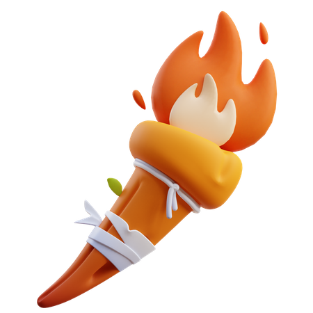 Fire Torch  3D Illustration