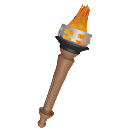 Fire Torch  3D Illustration