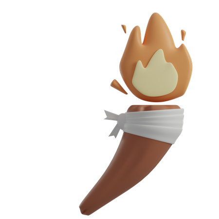 Fire Torch  3D Illustration