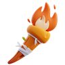 3d fire flame logo